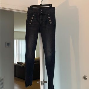 Black high waisted jeans